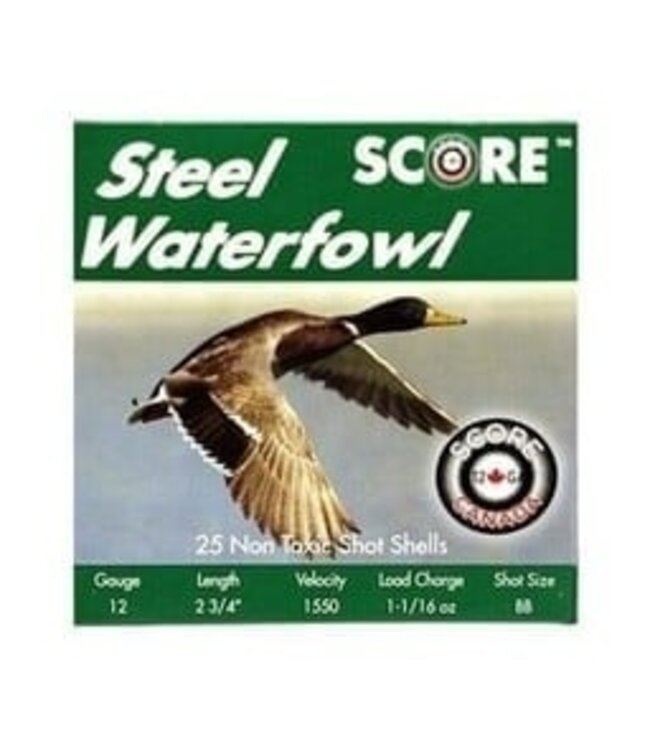 SCORE Steel Waterfowl 12 Gauge 2-3/4" 1/16oz - 25rd Box