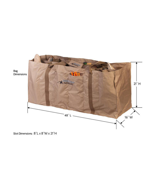 Rig'Em Right 12-Slot Full Body Duck Decoy Bag