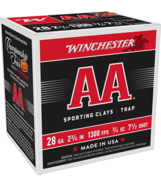 Winchester Winchester AA Shotshell 28Ga 2-3/4" 3/4oz 7-1/2 1300fps 10 BOX FLAT