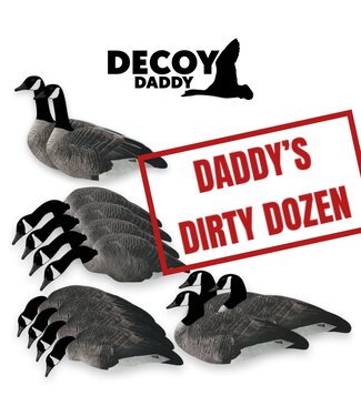 Decoy Daddy Decoy Daddy - Dirty Dozen Goose V2 - Flocked Head