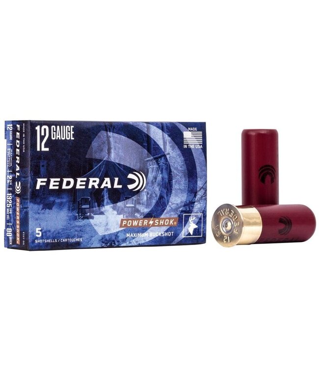 Federal Power-Shok 12 GA 2-3/4" 9 Pellet 00 Buck 5Rds