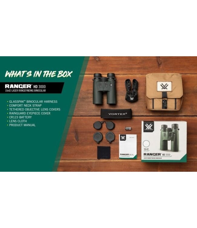 Vortex Ranger HD3000 Laser Rangefinding Binoculars