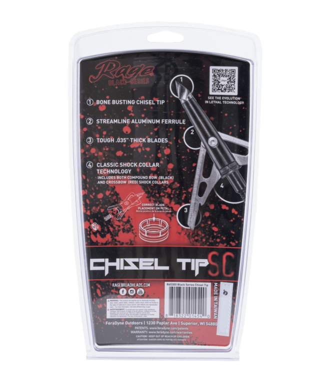 Rage R65300 Black Series Chisel 2in