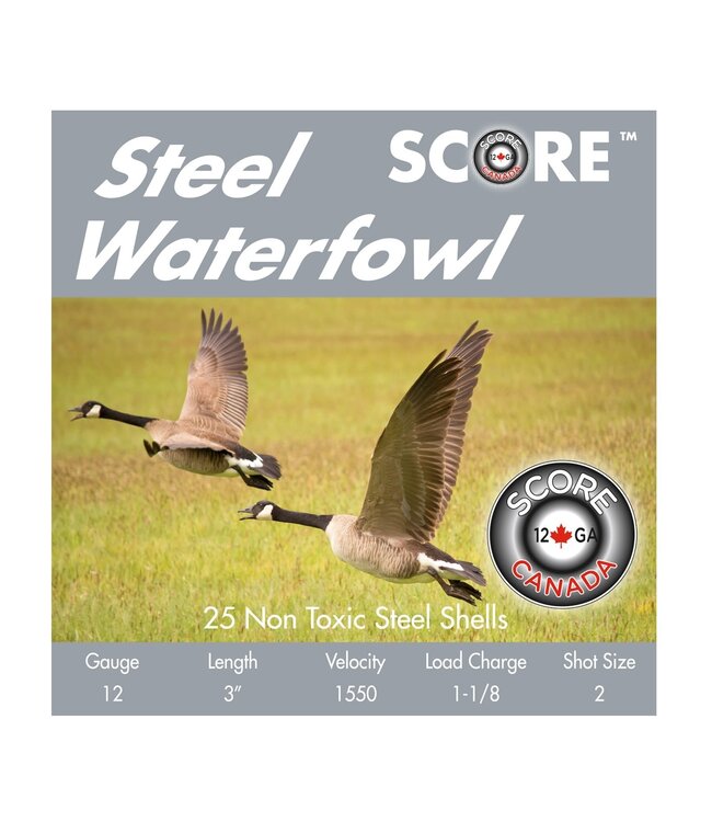 SCORE Steel Waterfowl 12 Gauge 3" 1/8oz - 25rd Box