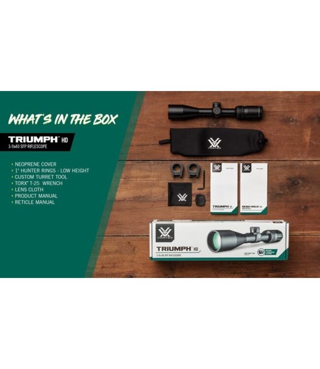 Vortex - Triumph 3-9x40 BDC Riflescope (rings Incl.)