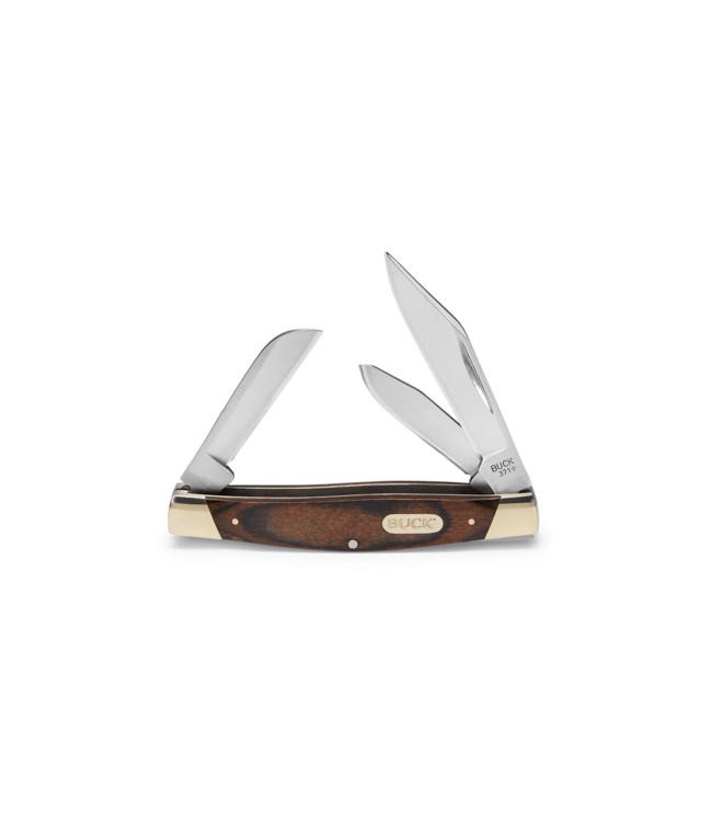 Buck Knives - 371 Stockman Folding Blade Pocket Knife - Wood Handle