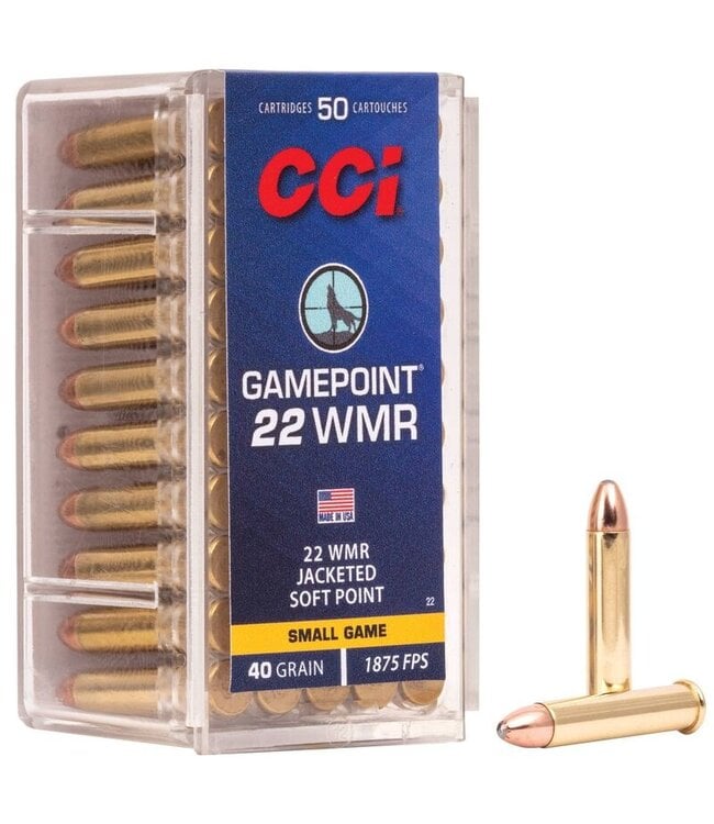 CCI CCI .22WMR 40gr. Gamepoint JSP - 50rd
