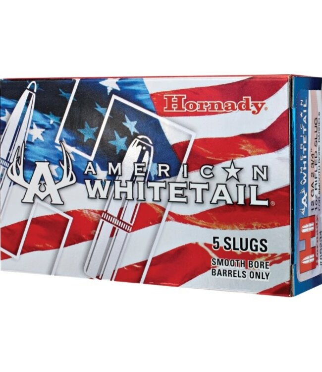 Hornady American Whitetail 12Ga 2-3/4" 1oz. Rifled Slugs 5rds