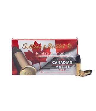Sellier & Bellot S&B "Canadian Match" Standard Velcoity .22LR, 40gr. LRN, 50rds