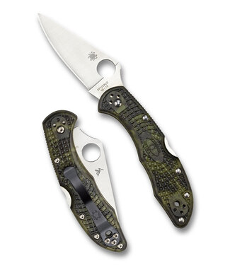 Spyderco Spyderco - Delica Zome Flat Ground PLN Green FRN
