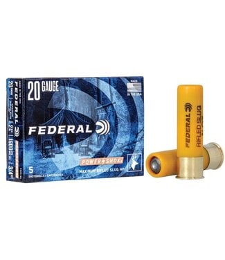 Federal Federal Power-Shok Rifled Slugs 20 GA 2-3/4" 3/4OZ 5Rds