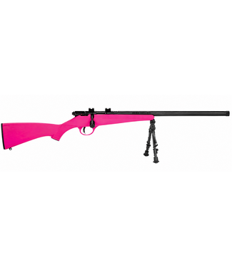 Savage Savage 13835 Rascal .22LR FV/SR, Pink - Bipod Combo