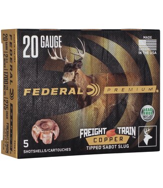 Federal Federal Premium Freight Train 20 Ga 2-3/4" 275Gr. Sabot Copper Slugs, 5 Rds