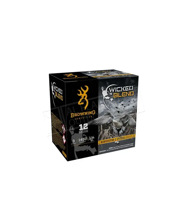 Browning Wicked Blend 12GA 3in 1 1/4oz - #2 Steel & #4 Bismuth (10 Box Flat)