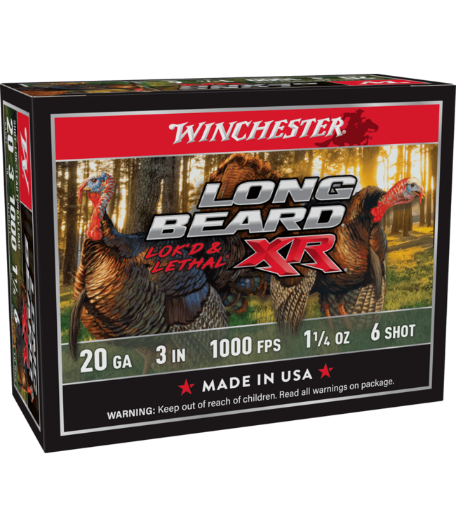 Winchester Long Beard XR, 20 GA, 1-1/4 oz, 3 in, #6, 10rds
