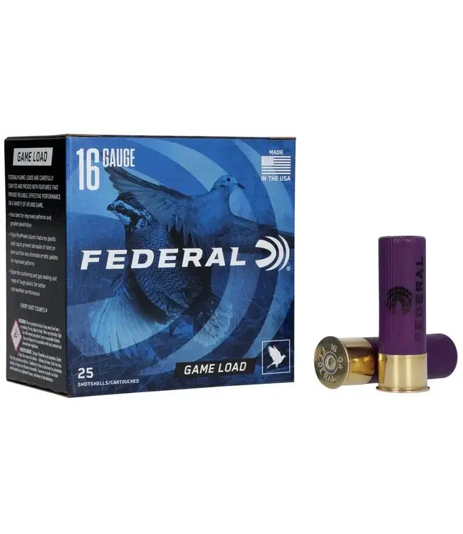 Federal 16Ga Game Load - 1oz 2-3/4" 1165FPS #8 Shot