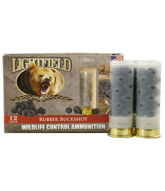 Lightfield Wildlife Control - 12Ga 2-3/4" Rubber Buckshot 750FPS