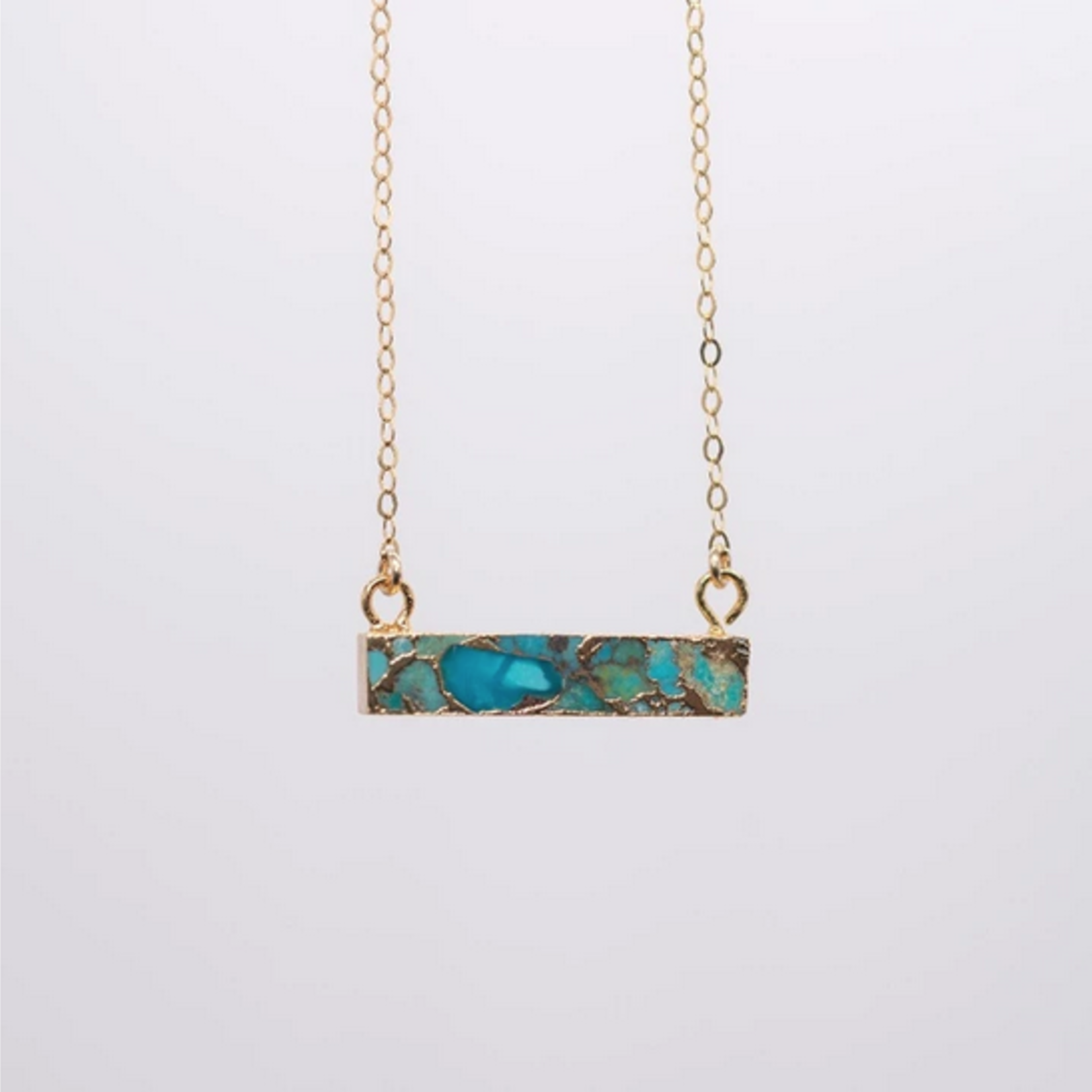 Mosaic Turquoise Bar Necklace