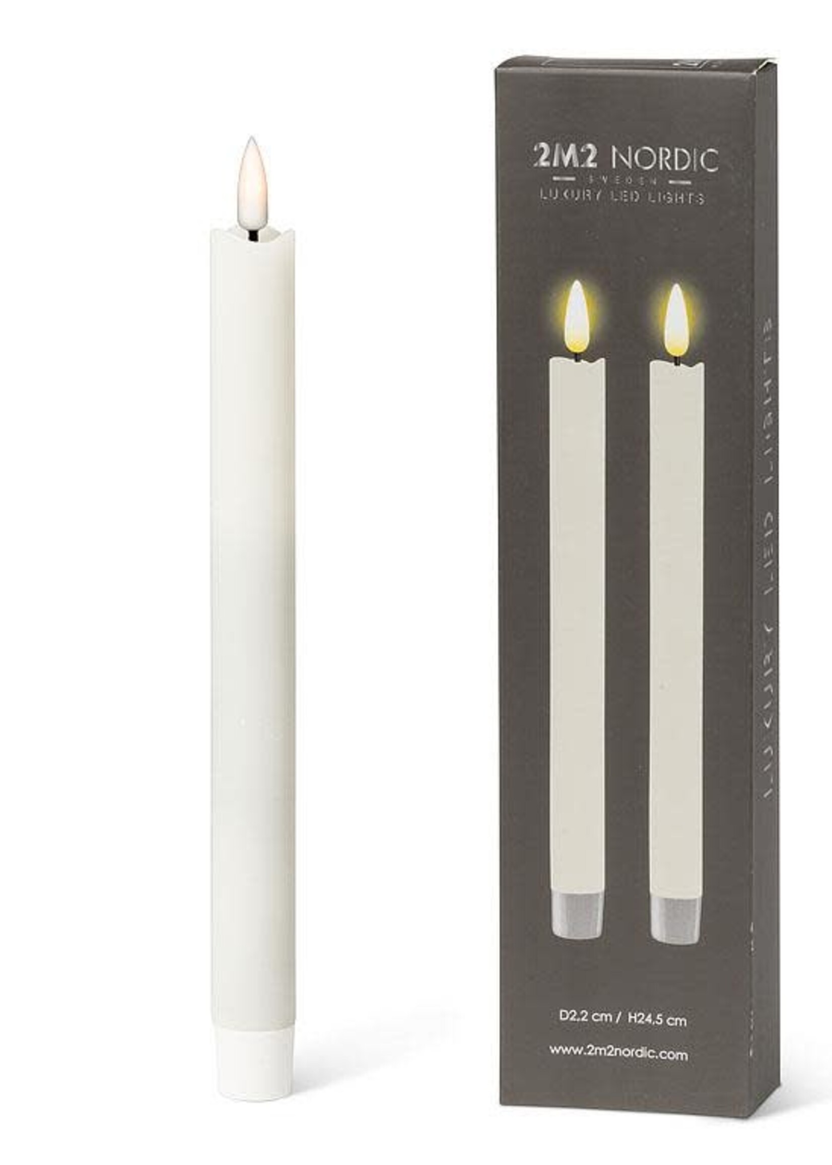 Abbott LED Taper Candle S/2 Sand