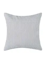 MP Vintage Ticking Navy Feather Pillow - 18 x 18