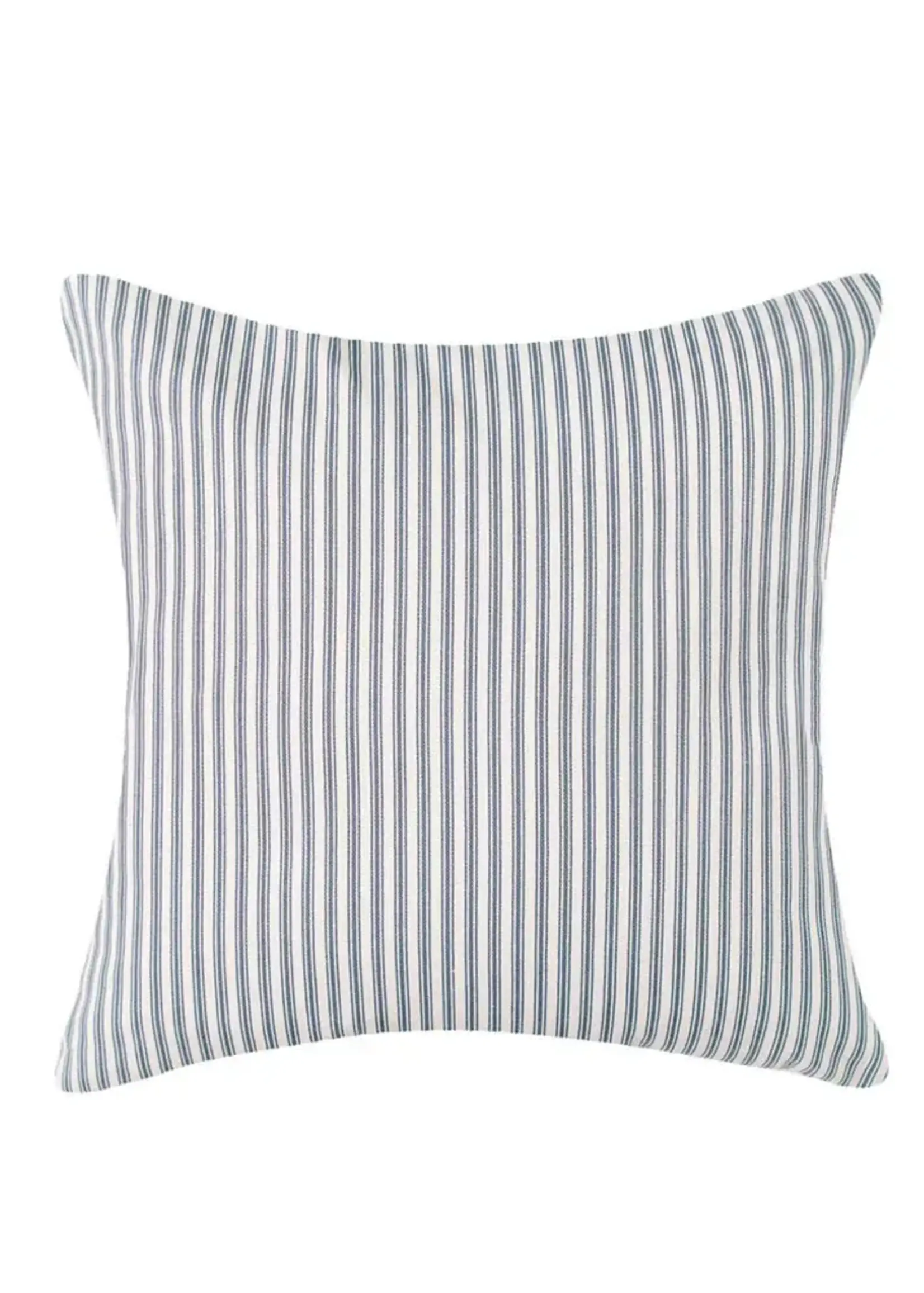 MP Vintage Ticking Navy Feather Pillow - 18 x 18