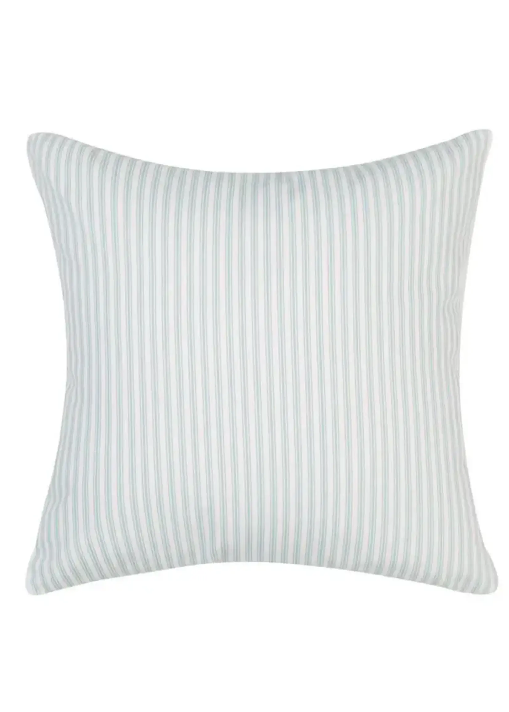 MP Vintage Ticking Soft Green Feather Pillow - 18 x 18