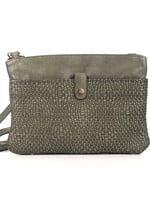 Milo Genuine Leather Ocala Woven Crossbody Bag