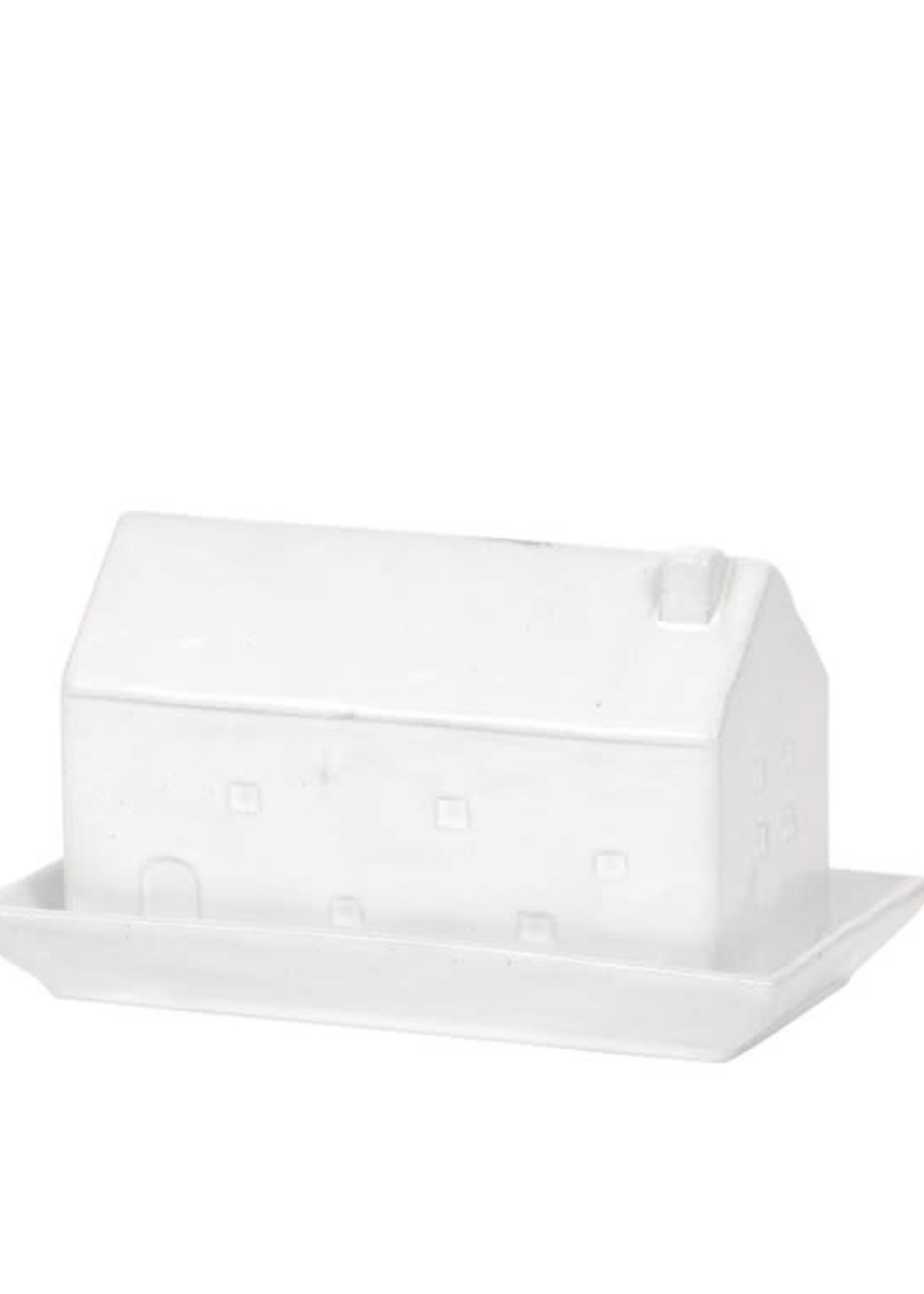 House Butter Dish White