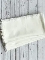 Mahogany Fringed Napkins - Ivory - Set of 4