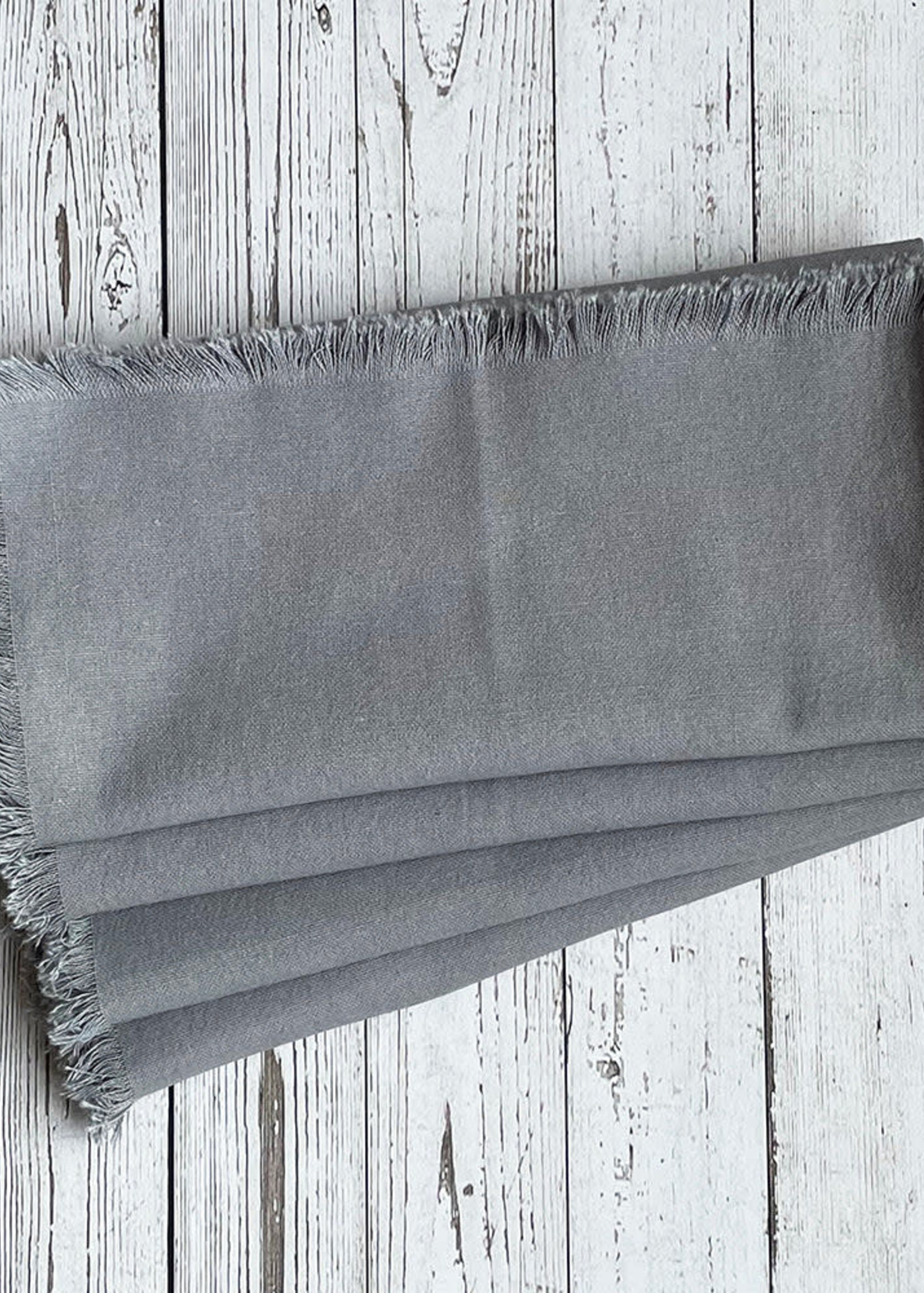 Mahogany Fringed Napkins - Slate - Set of 4