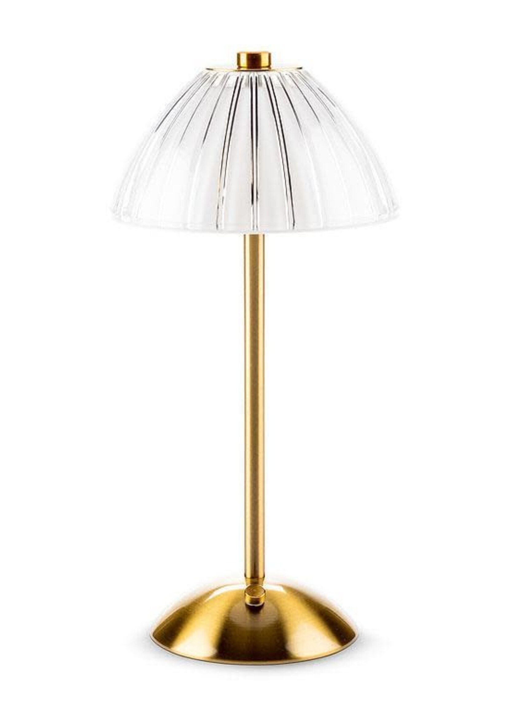 Abbott Fancy Shade LED Table Light - 12" Gold/Wht