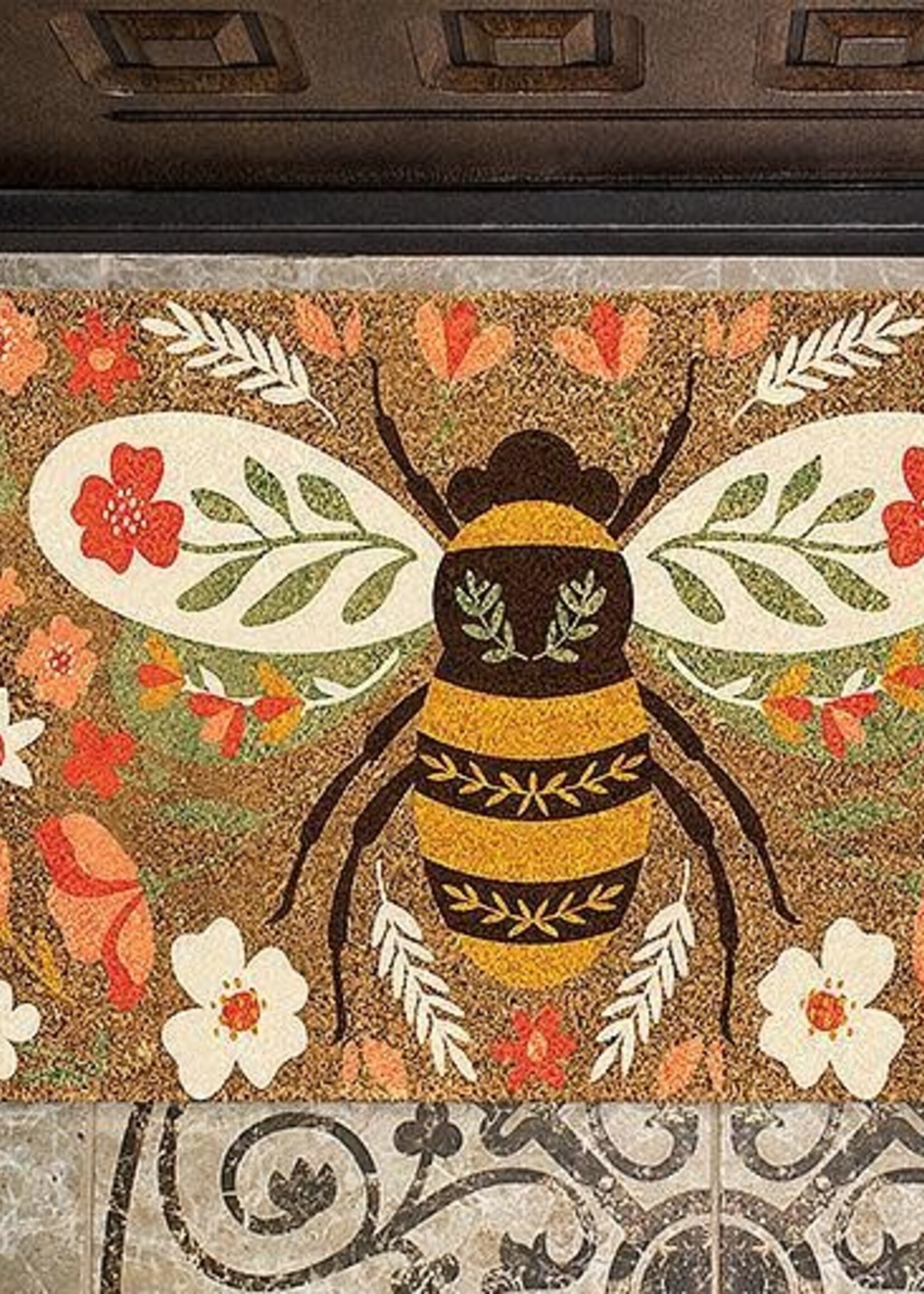 Abbott Floral Bee Doormat