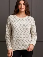 Tribal Tribal L/S Crew Neck Rev Sweater 1597O