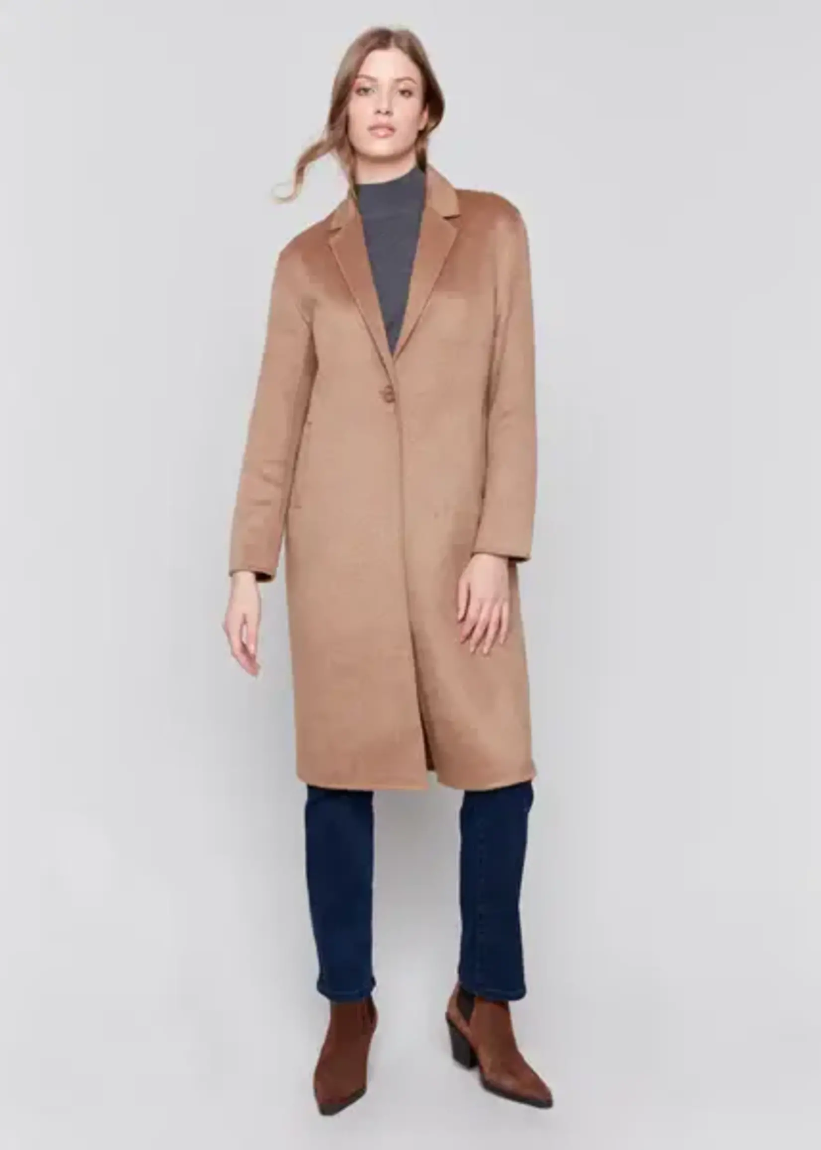 Charlie B Charlie B Double Face Long Coat C6349