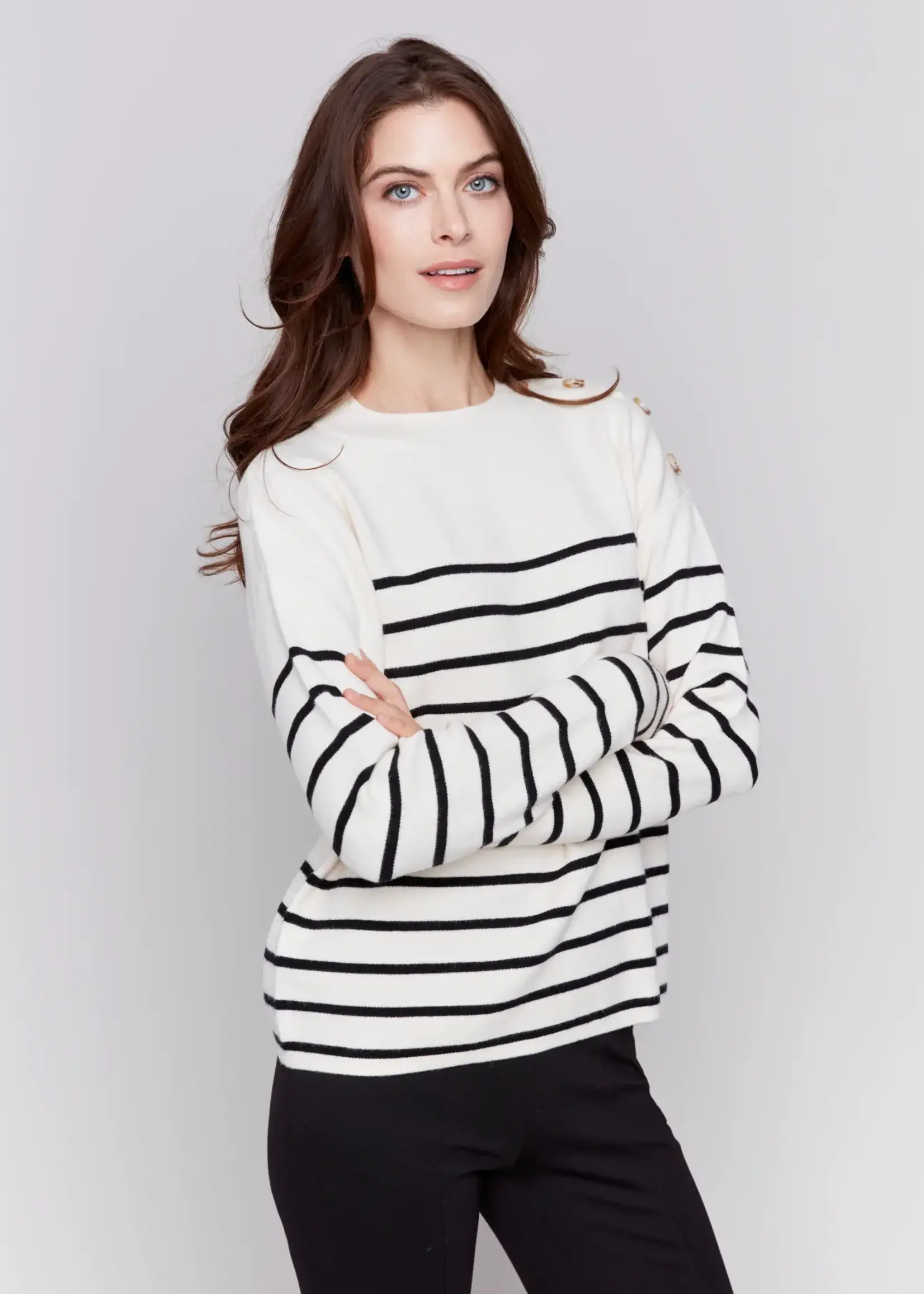 Charlie B Charlie B Crew Neck Sweater C2715