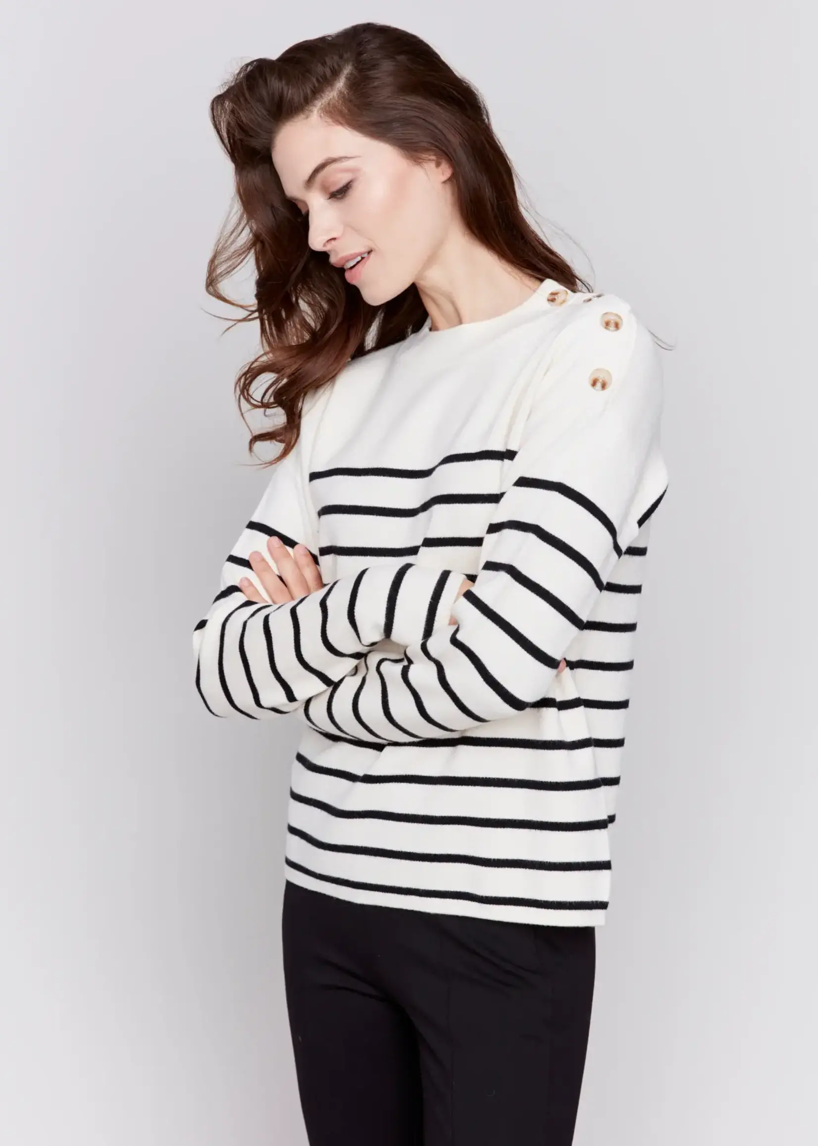 Charlie B Charlie B Crew Neck Sweater C2715