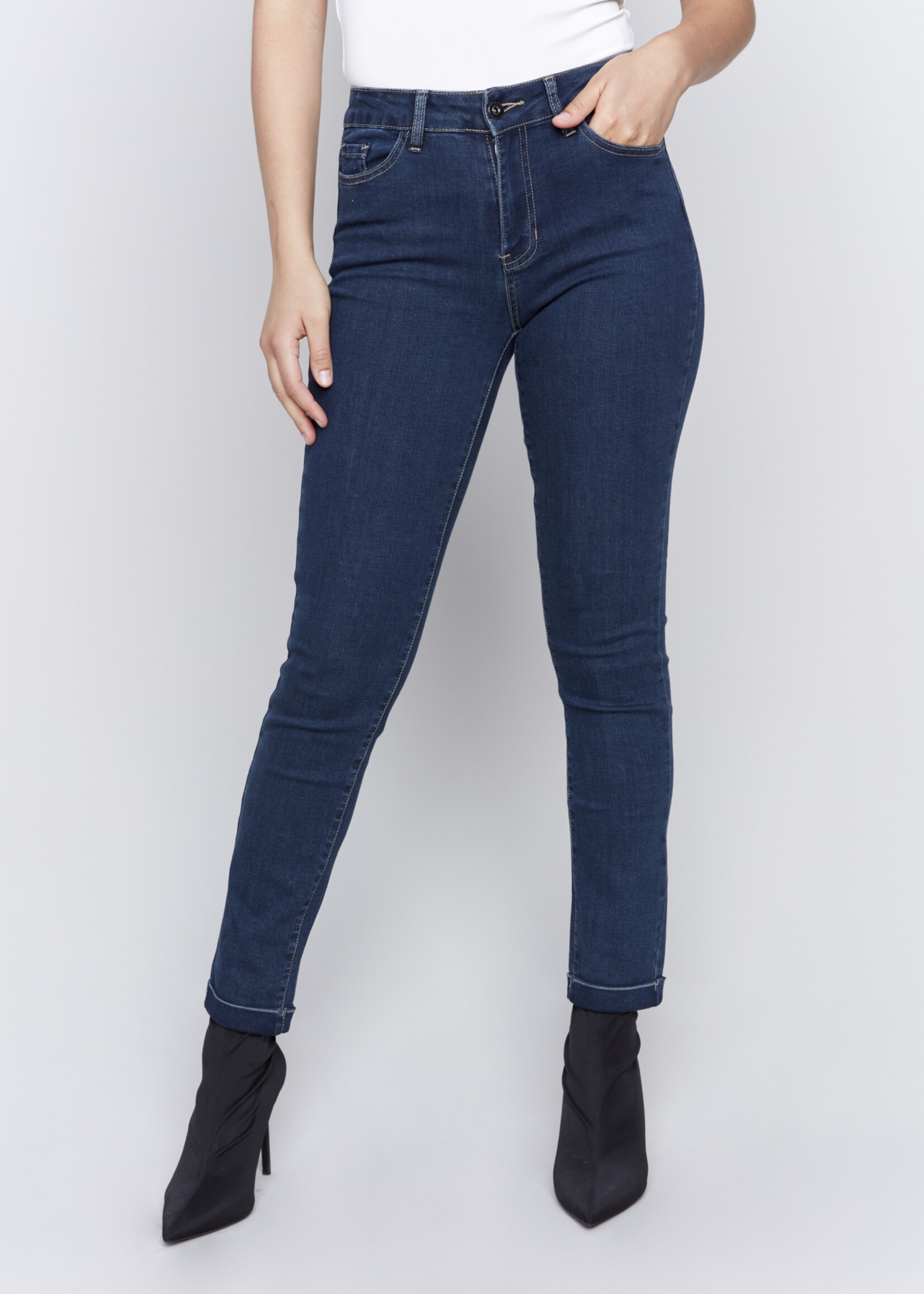 Charlie B Charlie Denim Jeans w/Hem Cuff C5309X