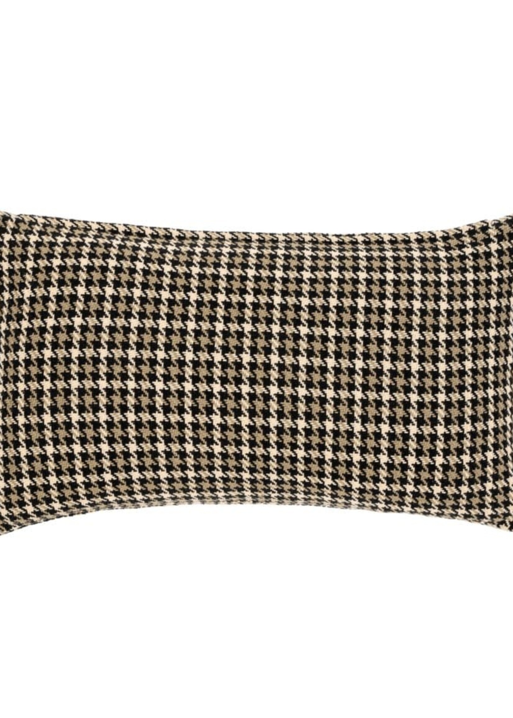 Indaba Houndstooth Pillow 21 x 12 - Brown