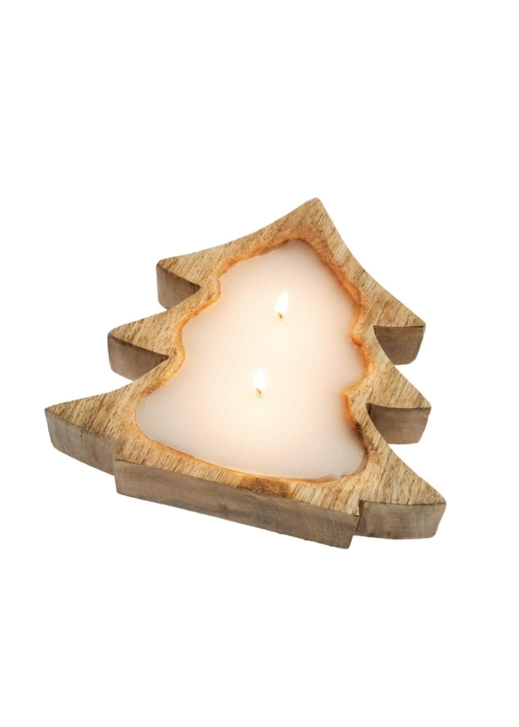 Indaba Wooden Tree Candle