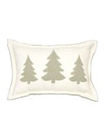 Frosted Tree Cushions - 12 x 20 Green