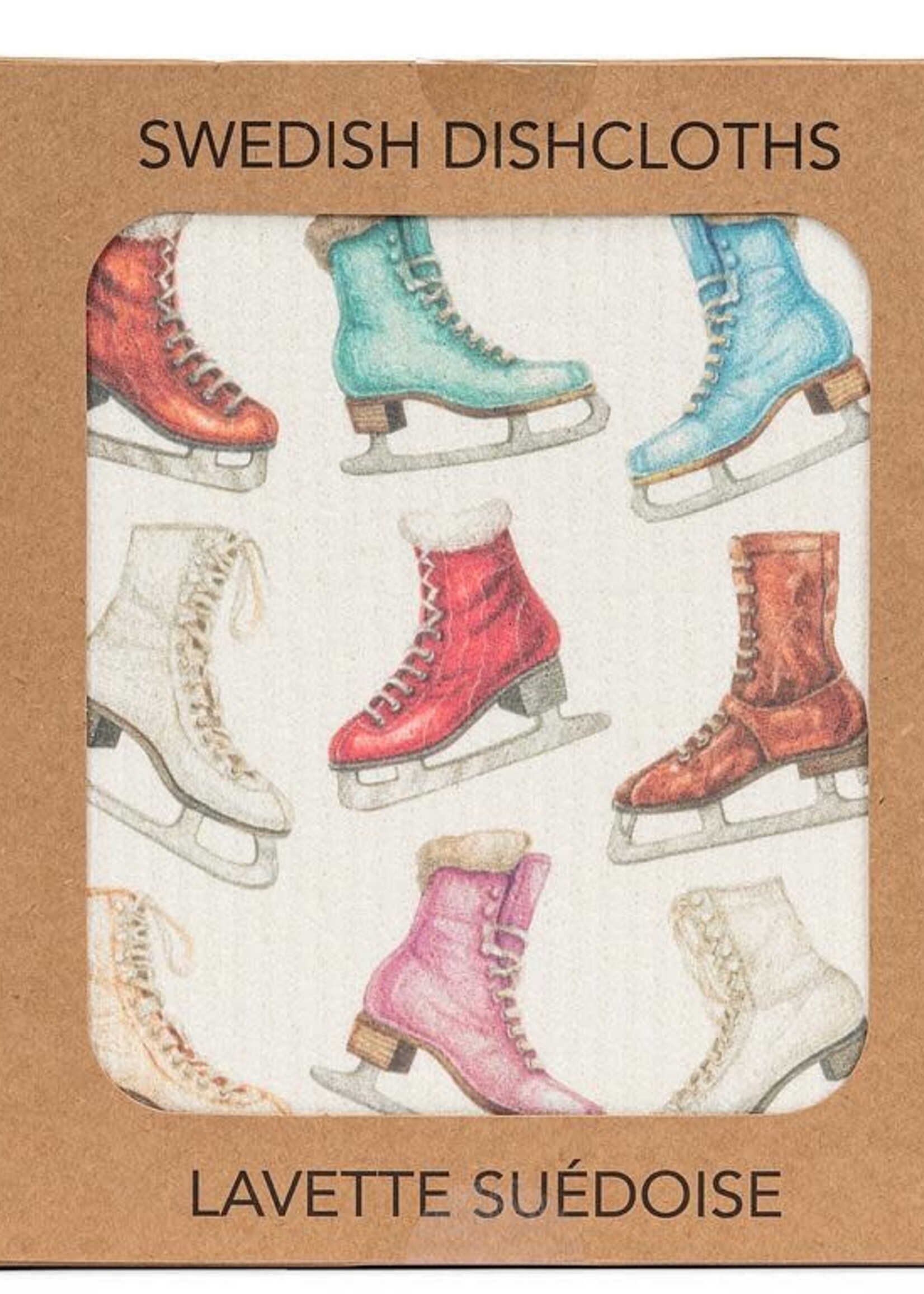 Abbott Swedish  Dishcloth Single - All Over Ice Skates