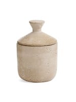 ADV - Imports Cement Travertine Canister