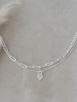 Glee Jewlery Paper Clip Heart Necklace