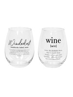 Wine Definition Glass S/2