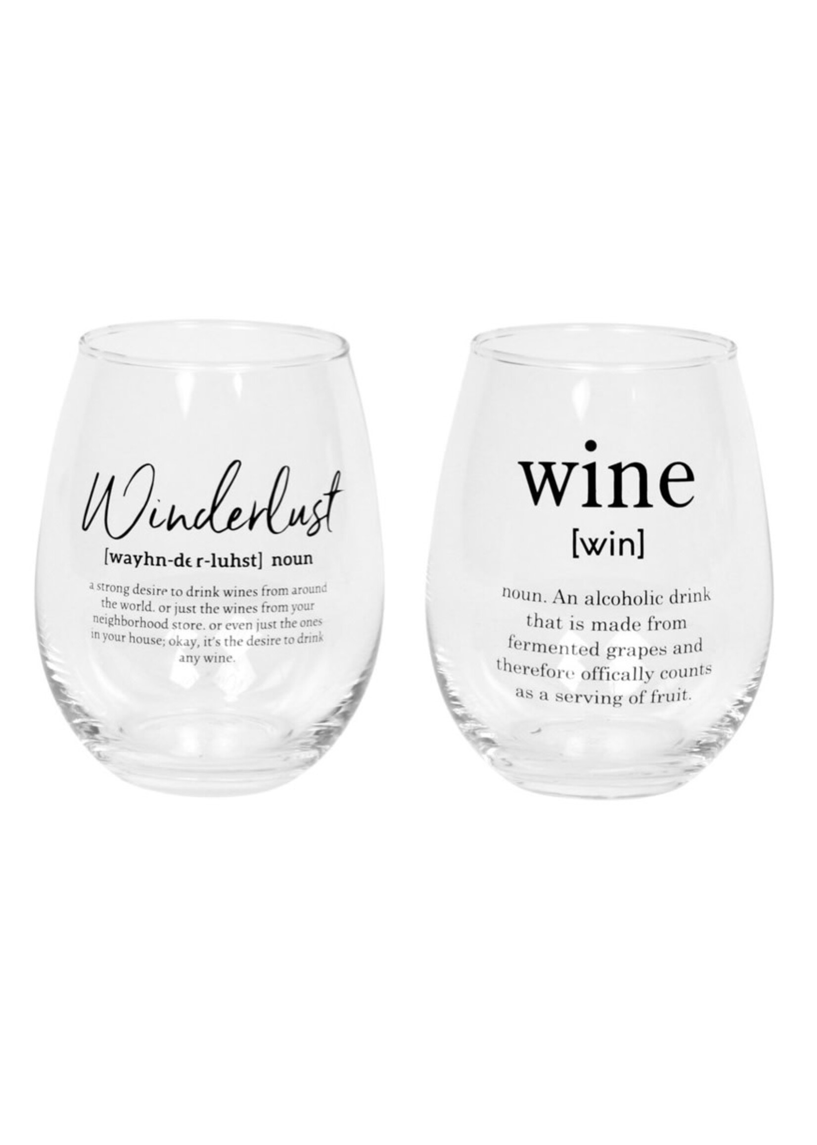 Wine Definition Glass S/2
