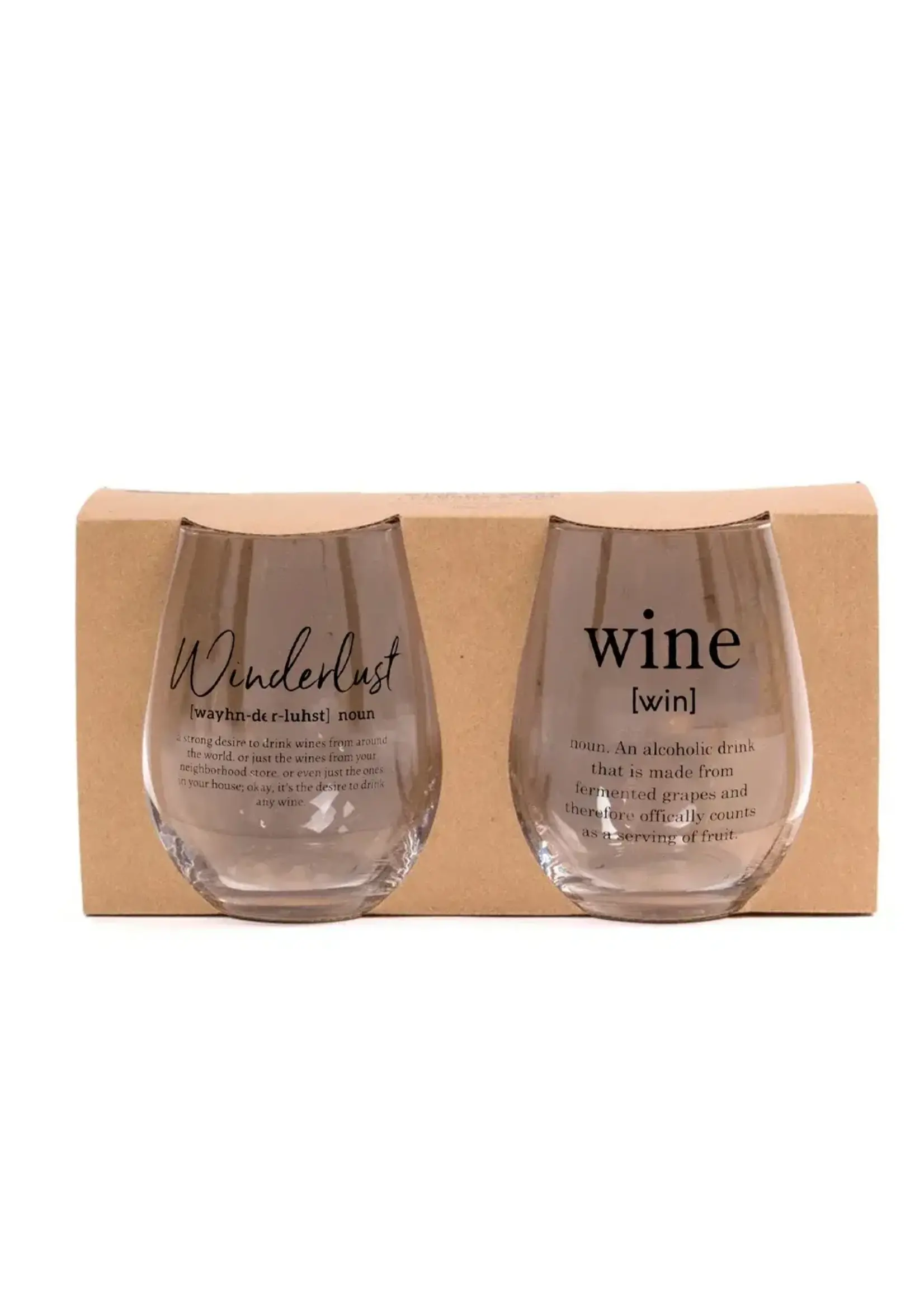 Wine Definition Glass S/2