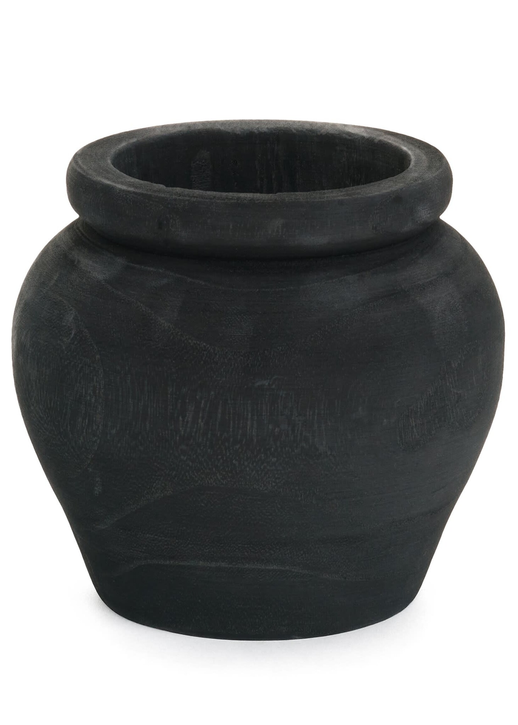 Black Wood Planter