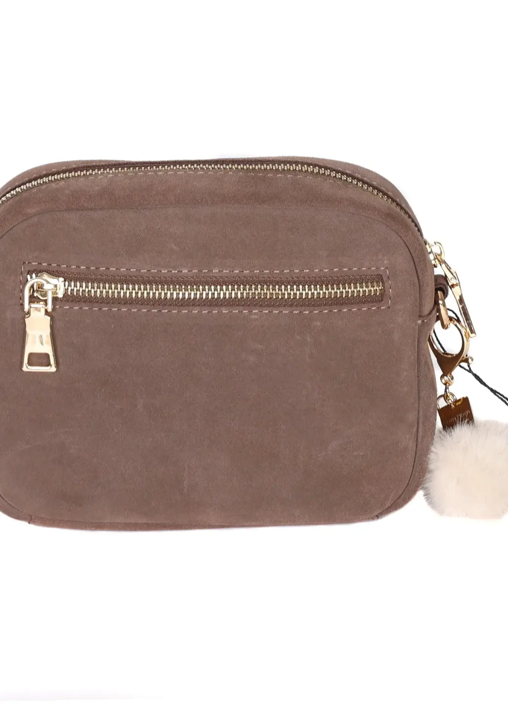 Pom Pom London Pom Pom Mayfair Suede Bag & Accessories - Mocha