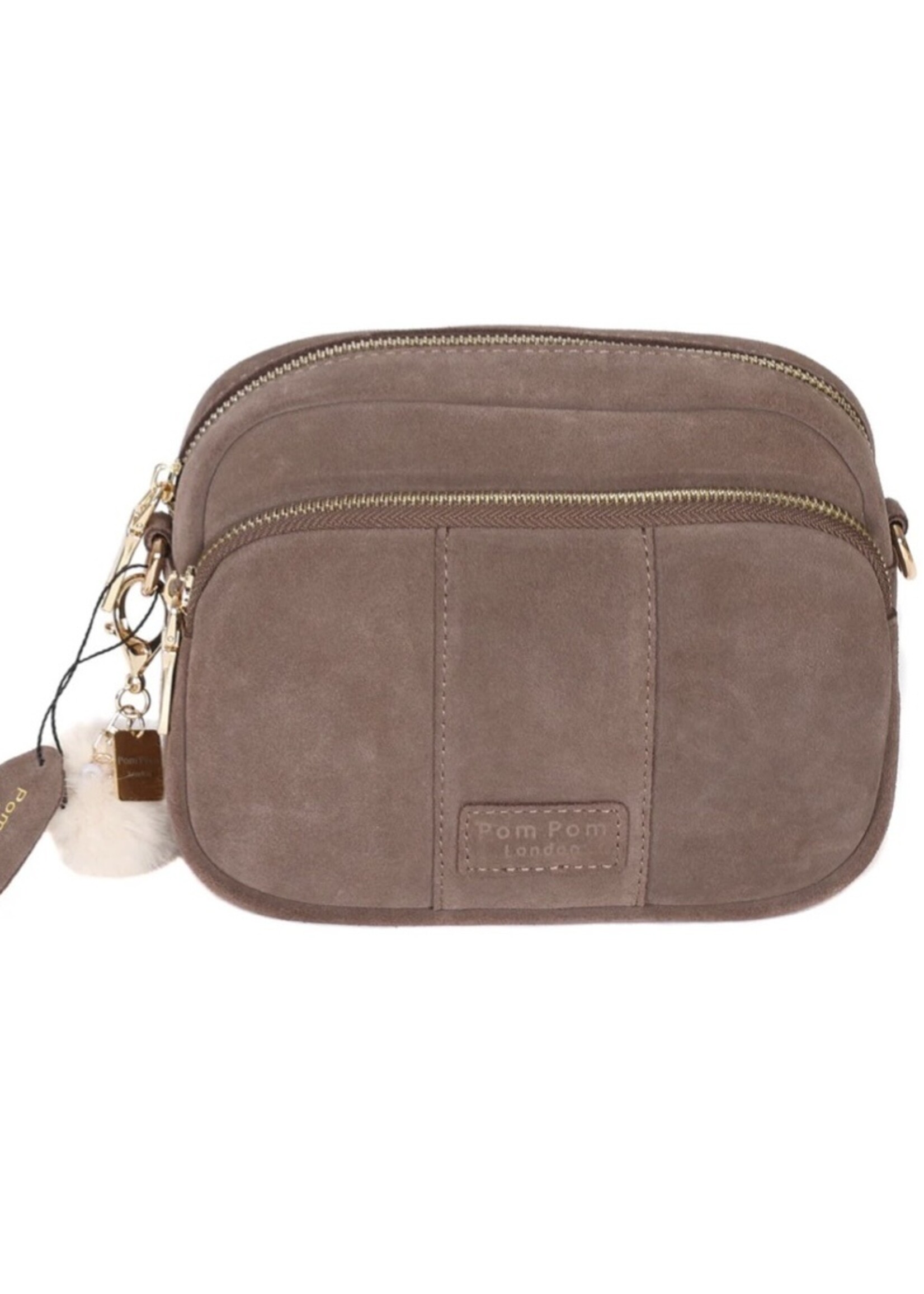 Pom Pom London Pom Pom Mayfair Suede Bag & Accessories - Mocha