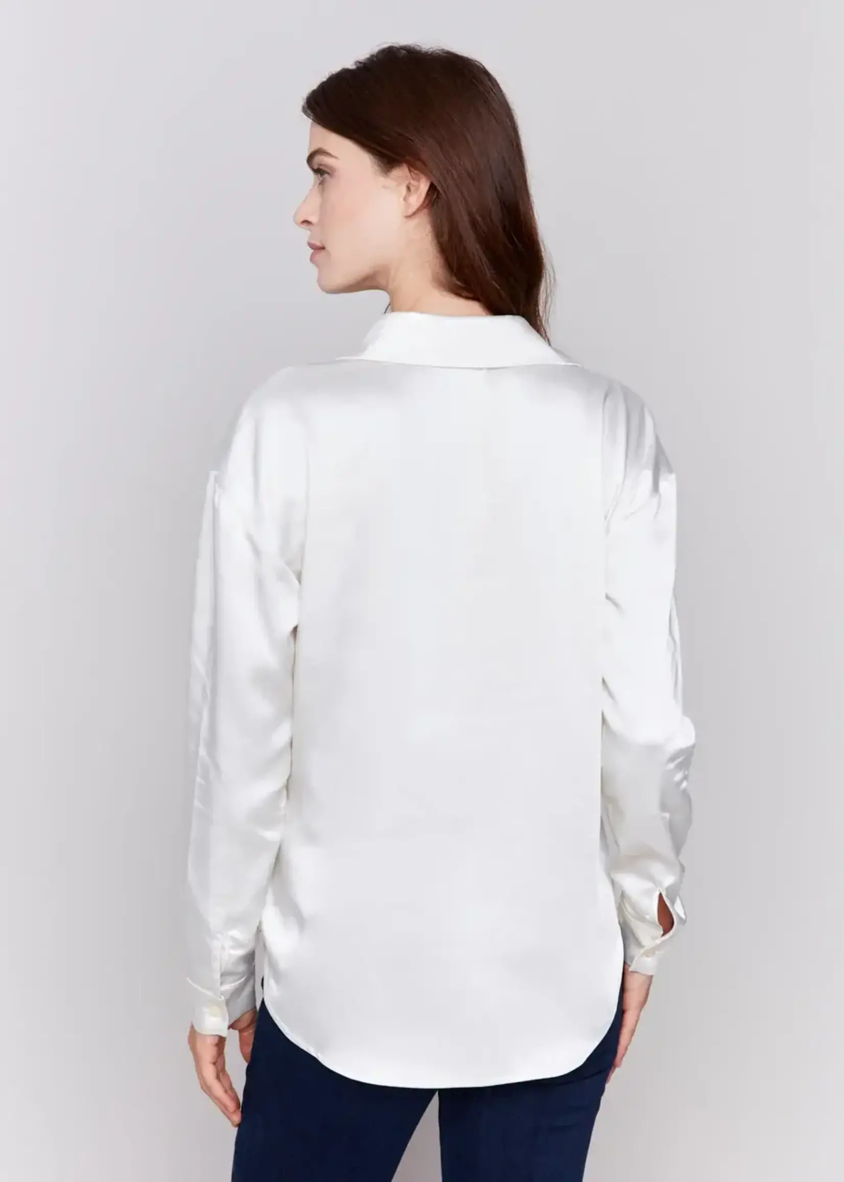 Charlie B Charlie B Long Sleeve Button Up Shirt w/ Sleeve Tab C4489